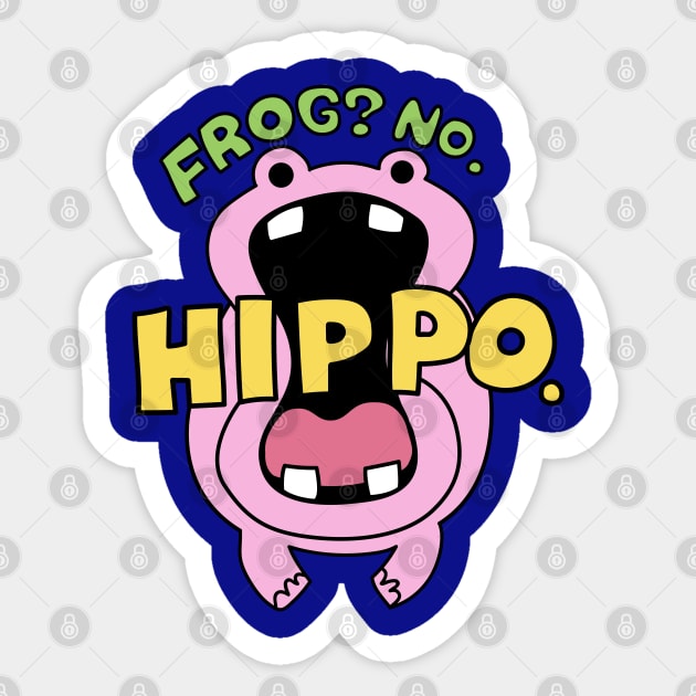 One Piece "Frog? No. Hippo." Sticker by aniwear